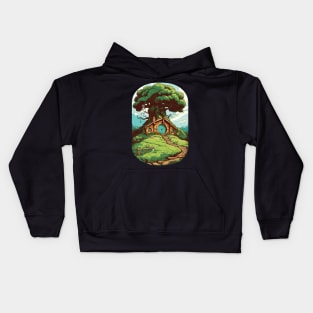 Round Door - Halfling Abode - Fantasy Kids Hoodie